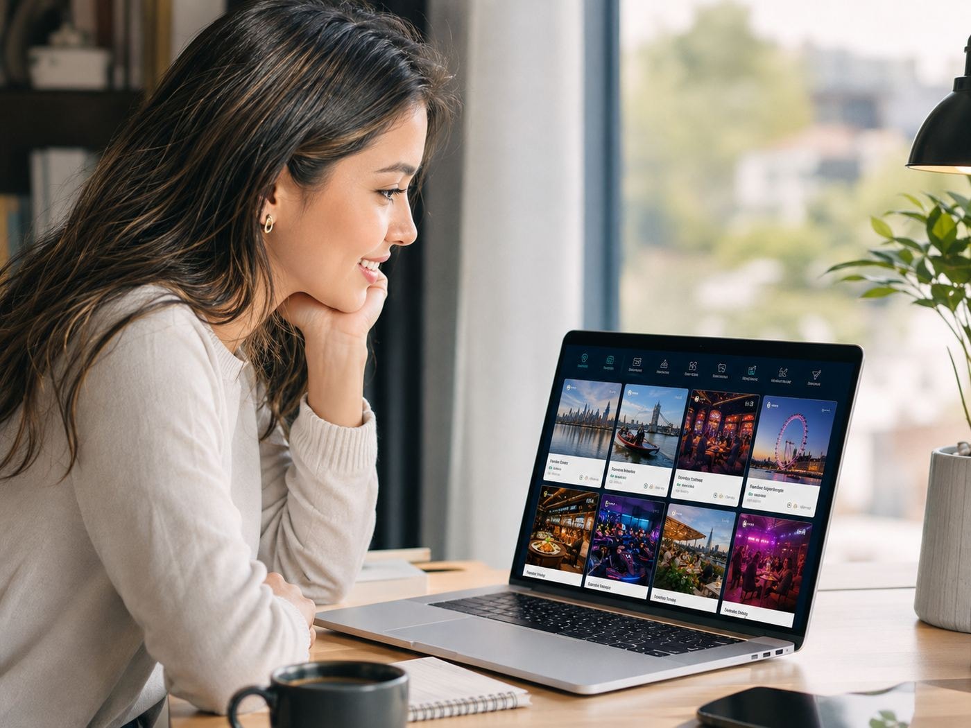 Discovering London Insights on laptop