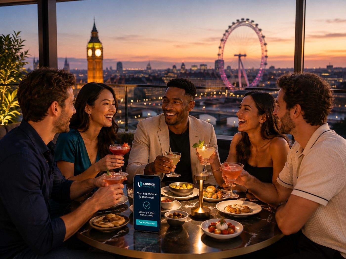 Friends enjoying a London Insights experience