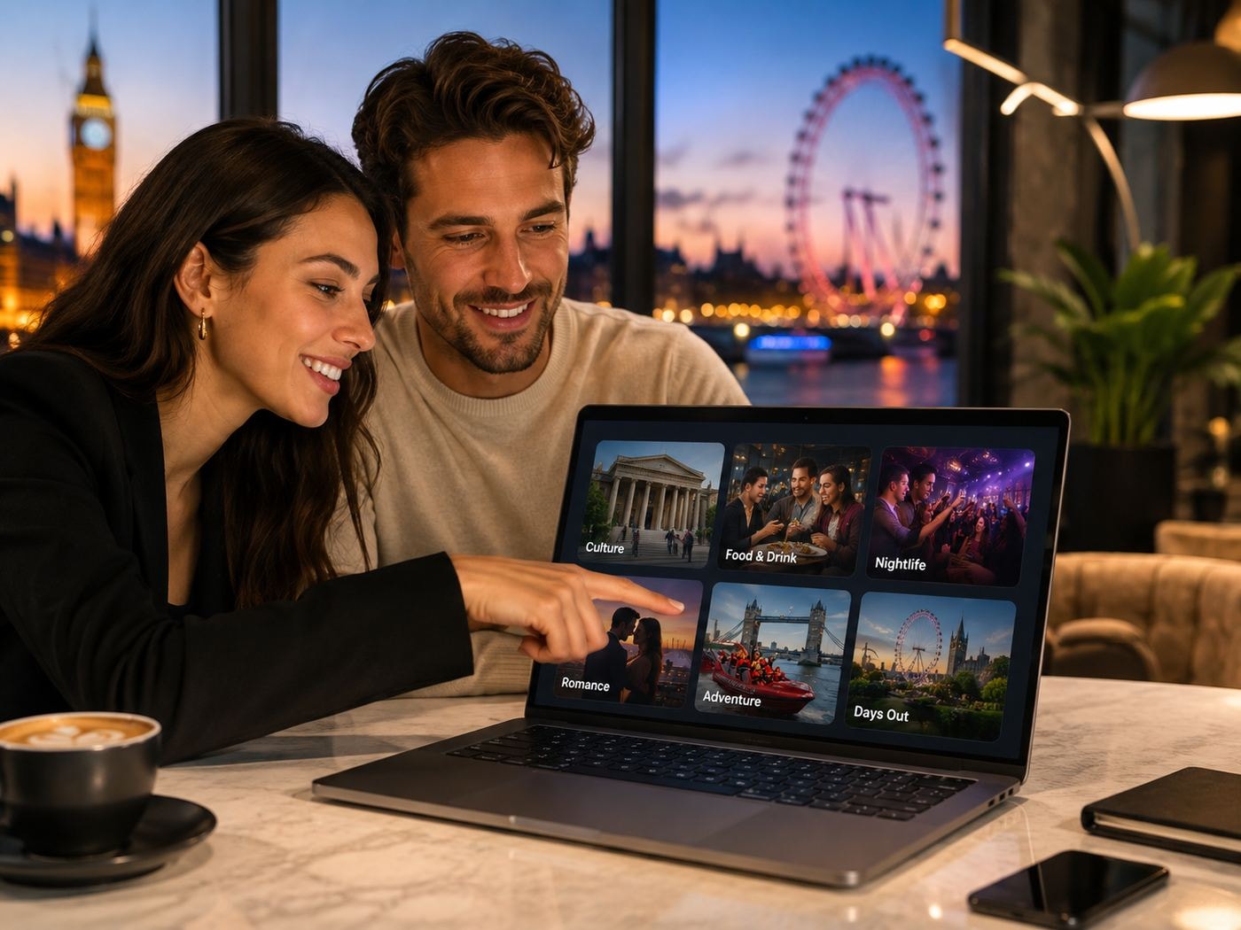 Exploring London Insights experiences on laptop