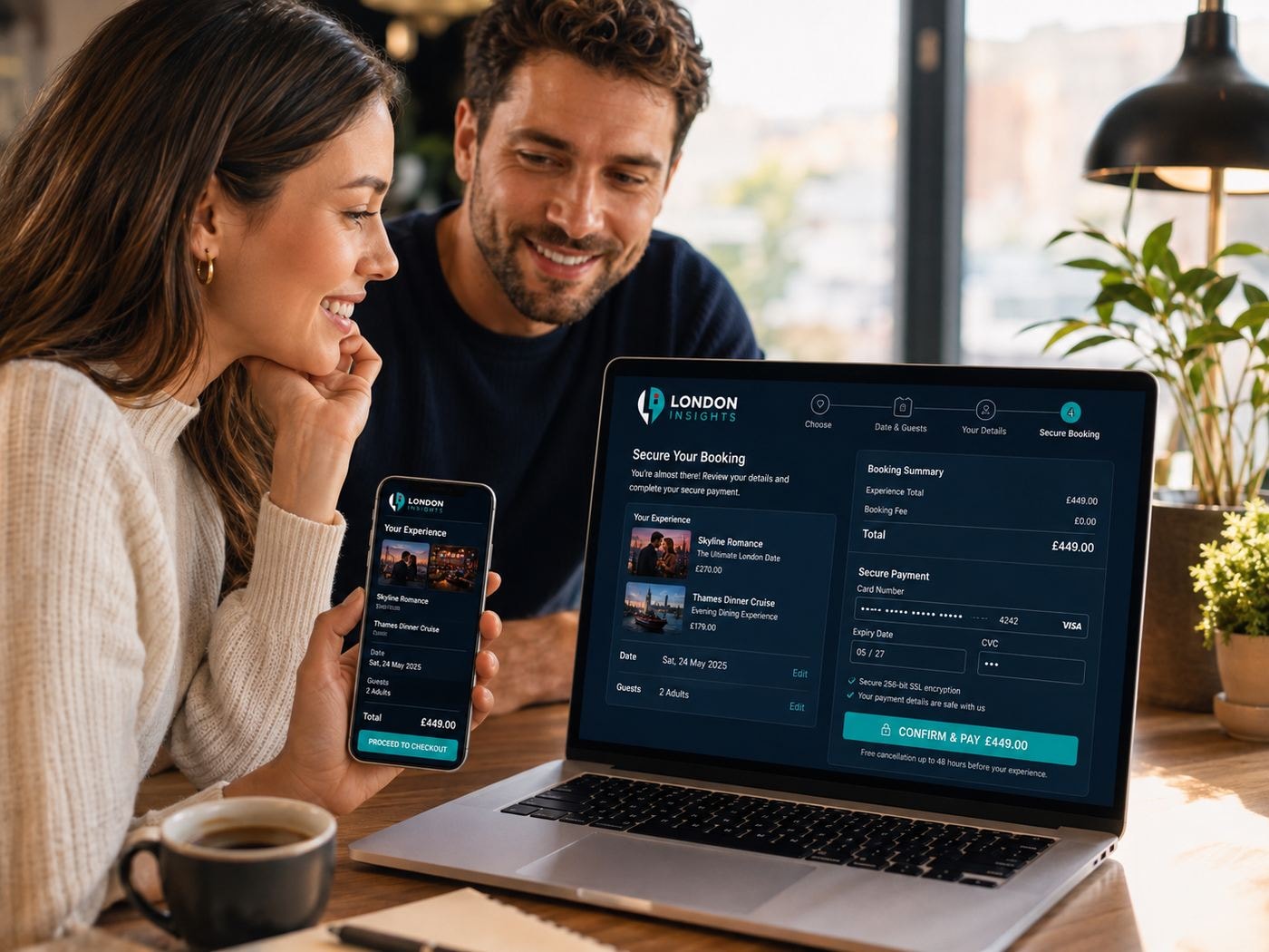 Secure booking on London Insights
